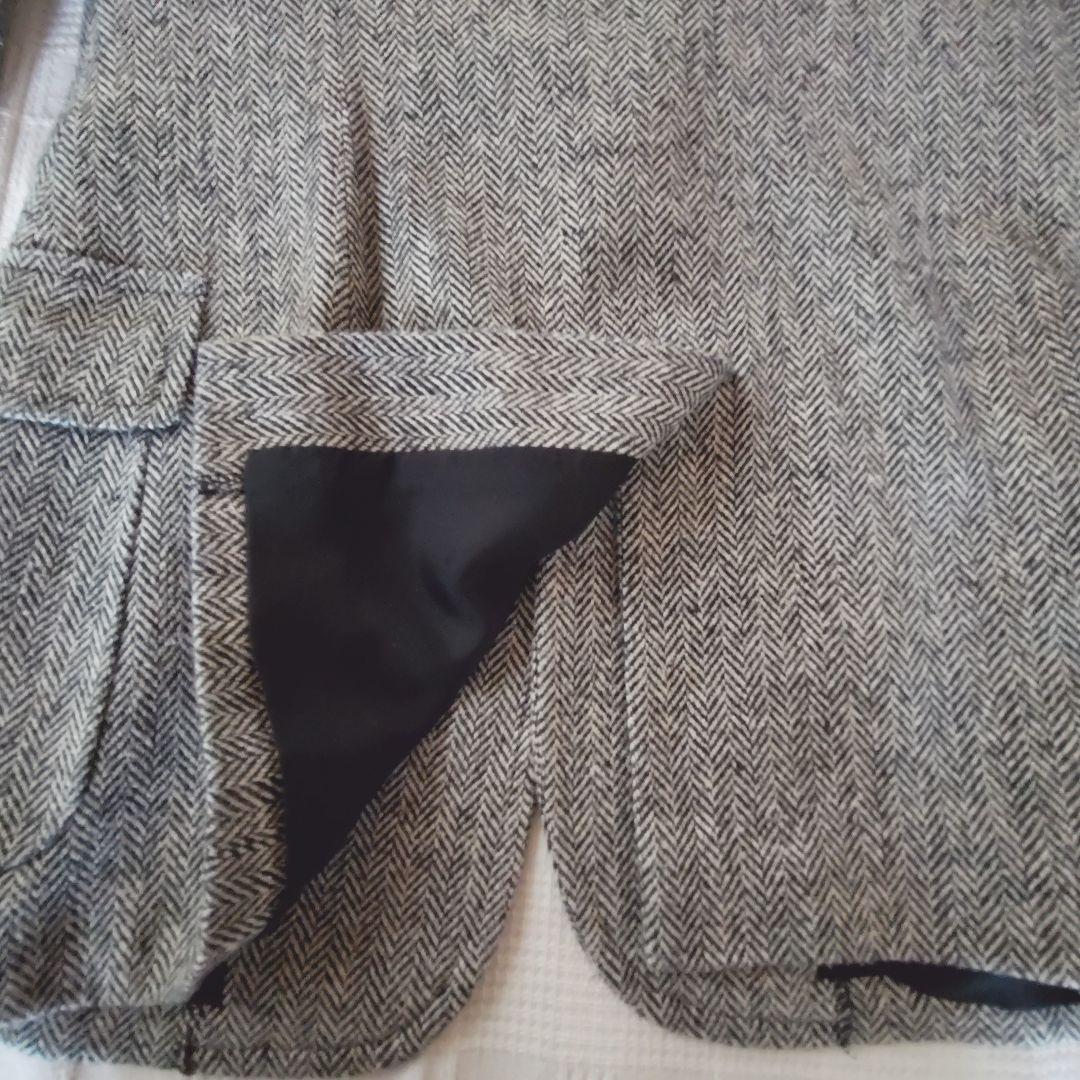 【Ralph Lauren】 ヘリンボーン ツイードジャケット シルク 11号