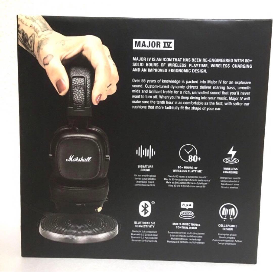 Marshall MAJOR Ⅳ BLACK ヘッドホン　正規品　新品