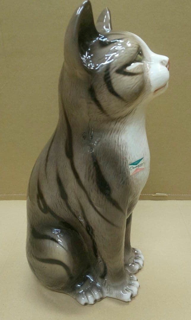 陶器 猫 置物 ドマン