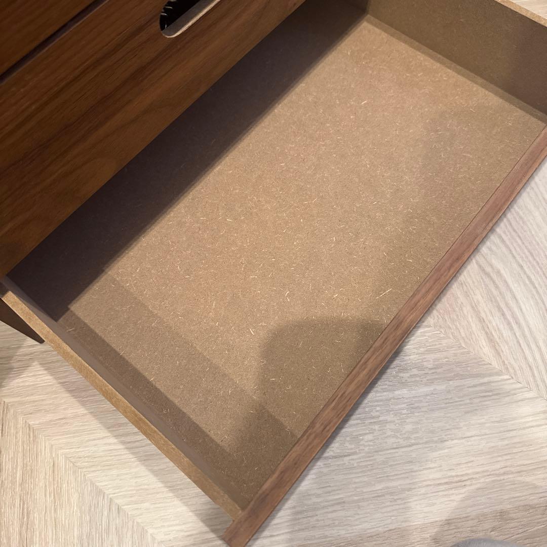 無印良品　スタッキングチェスト2個　引出し・４段／ウォールナット材突板