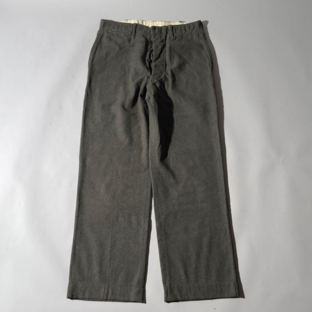50〜60's Vintage ユーロ ミリタリー Wool Trousers
