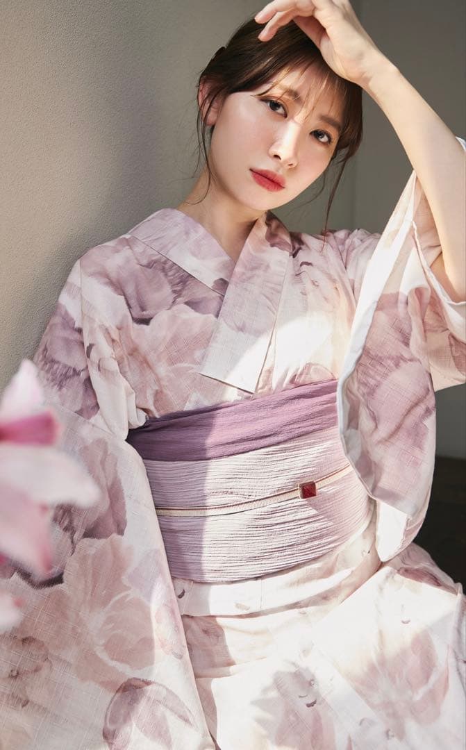 herlipto 花柄浴衣　帯セット