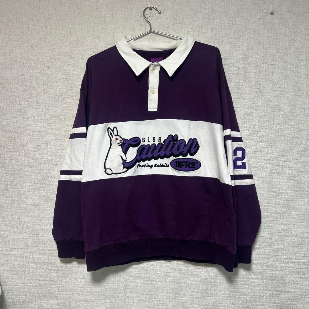 ★激レアデザイン★ FR2 ロンT ポロシャツ　京都限定　撫子　色情兎　紫　M