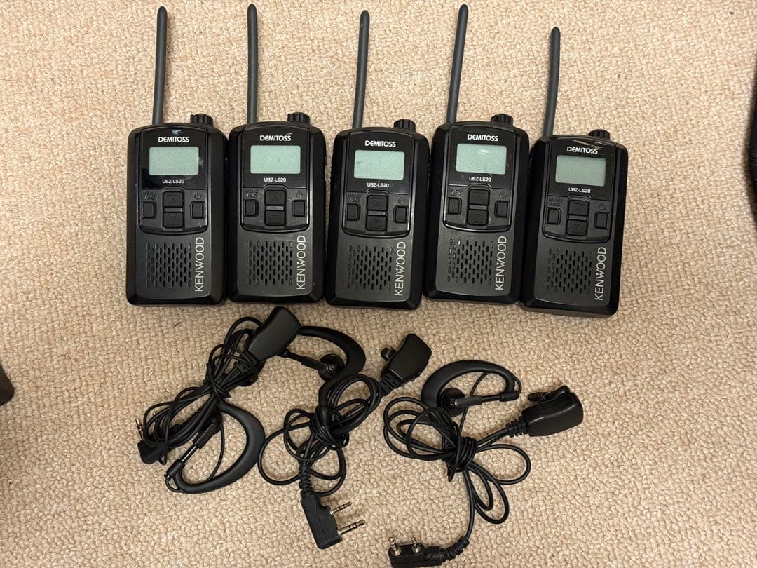 【5台セット】KENWOOD UBZ-LS20 イヤホンマイク付き