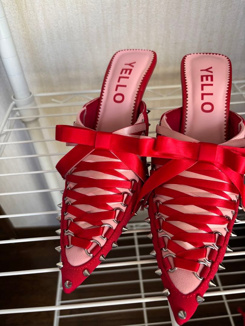 美品 YELLO スニーカーミュール ソックス付