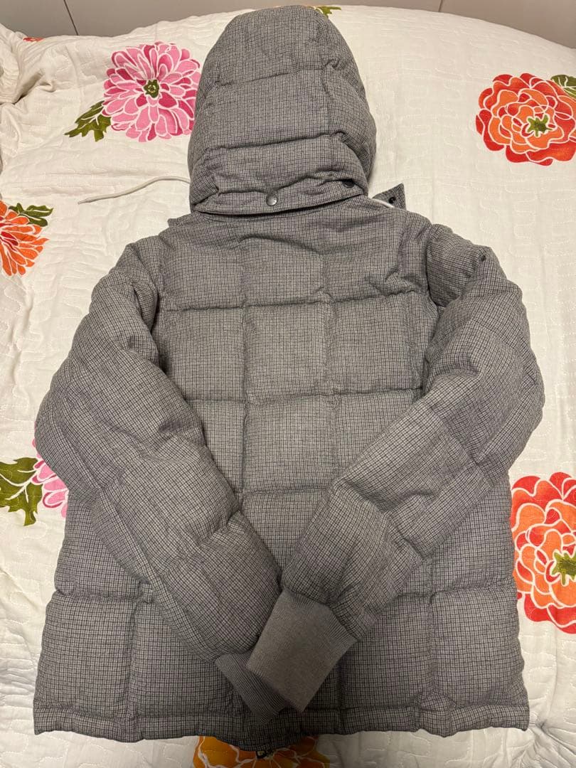 MONCLER 希少なグレー チェック柄 ダウン⇒三日月