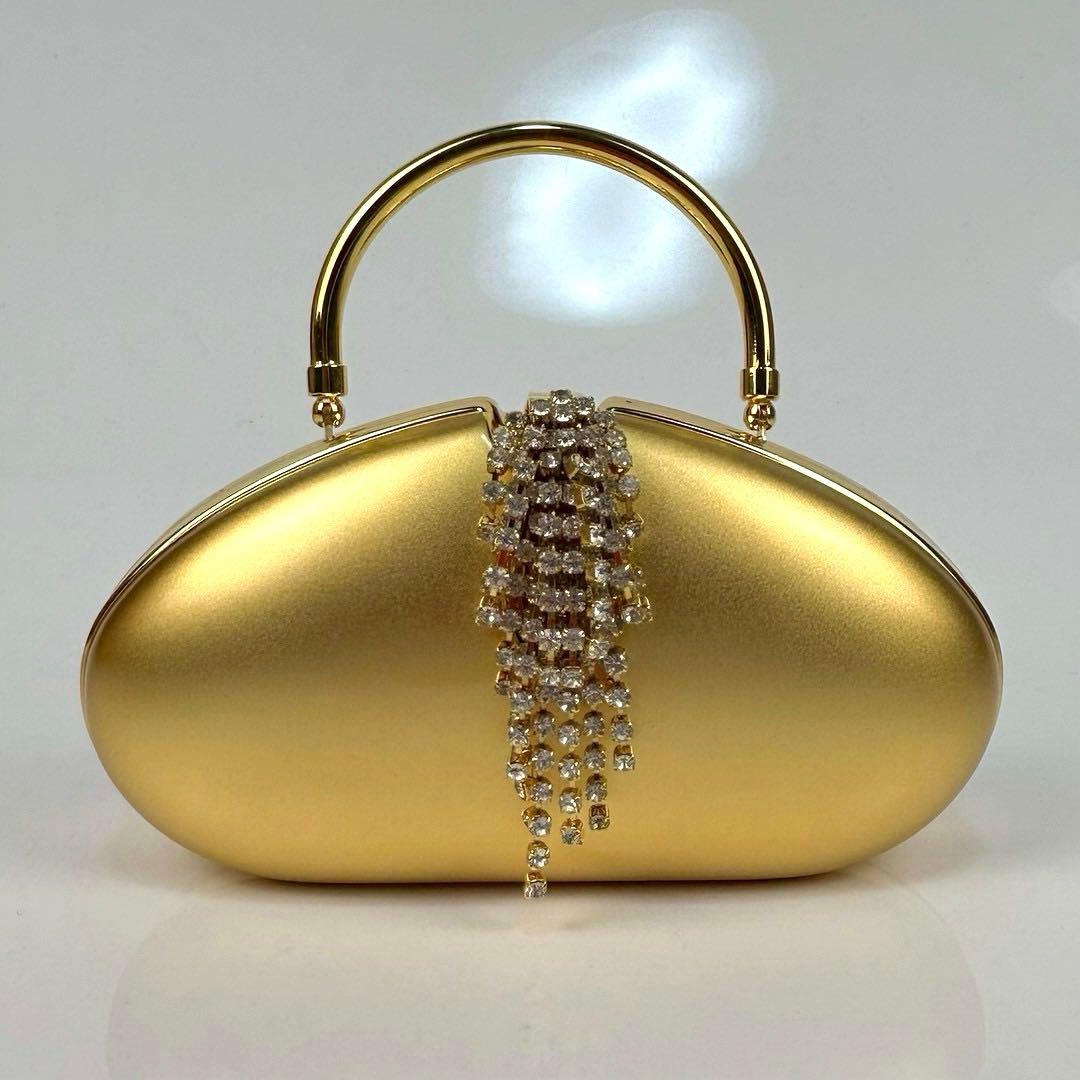 【極美品】シェイラン パーティーバッグ ゴールド ハンドバッグ チェーンバッグ