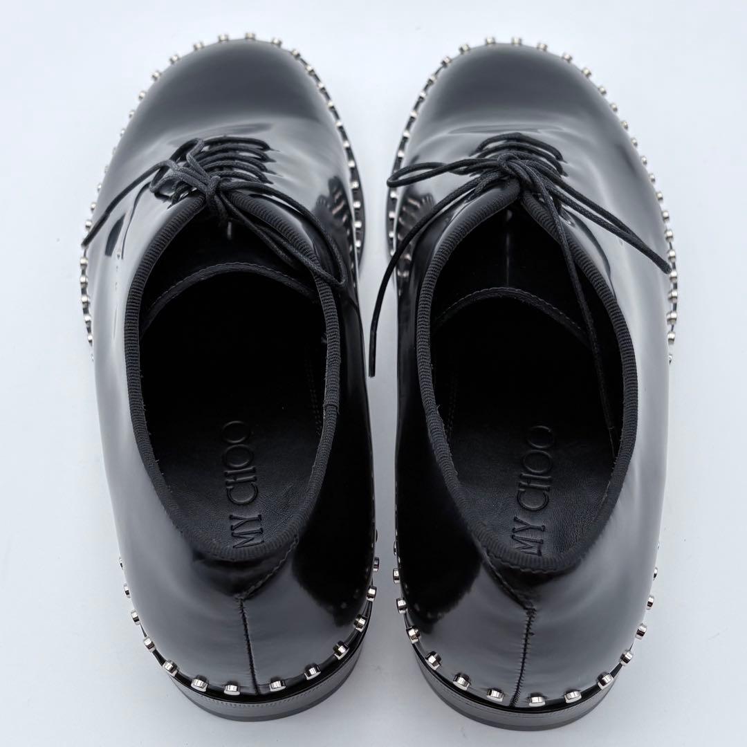 未使用級　JIMMY CHOO レザー スタッズ ドレスシューズ 靴 メンズ