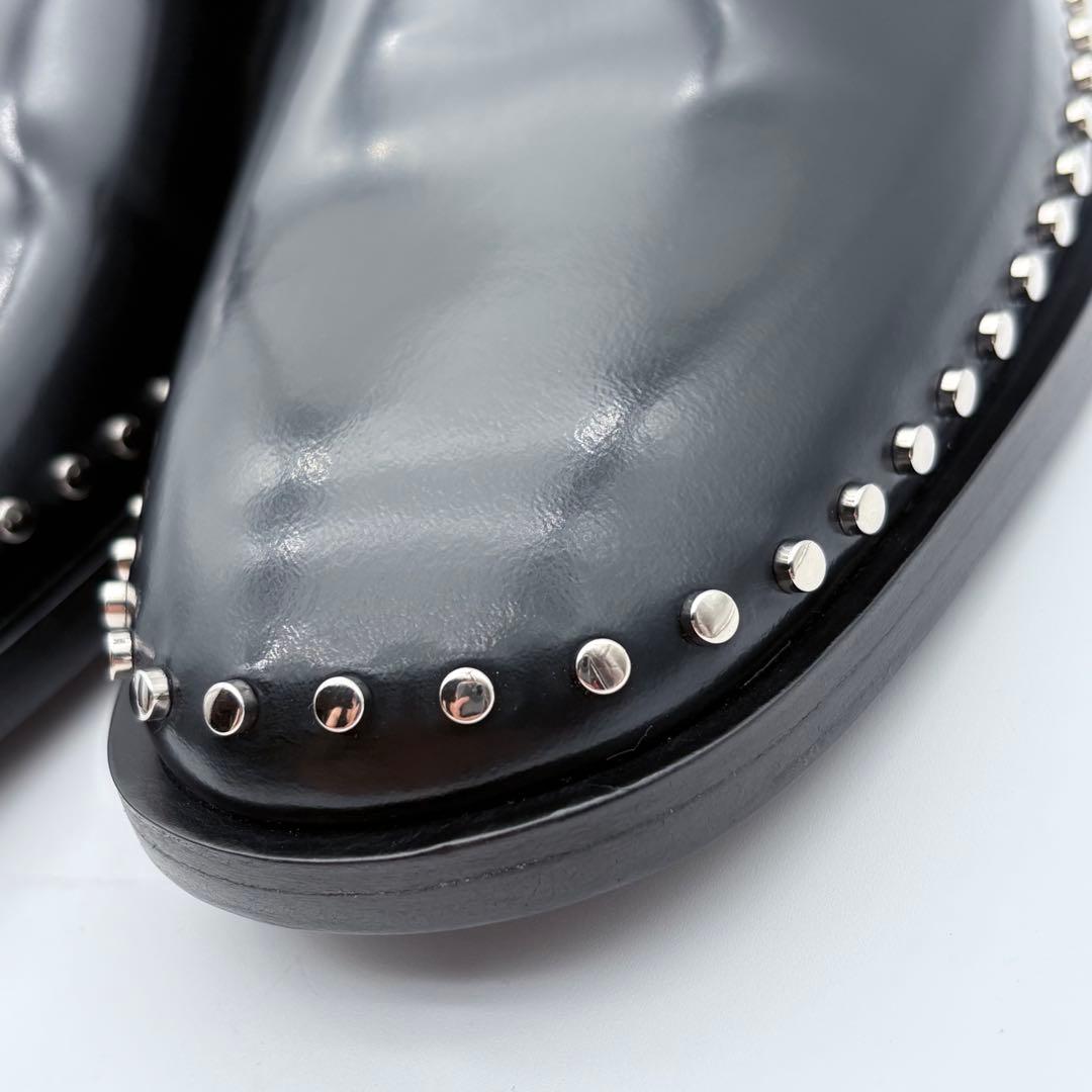 未使用級　JIMMY CHOO レザー スタッズ ドレスシューズ 靴 メンズ