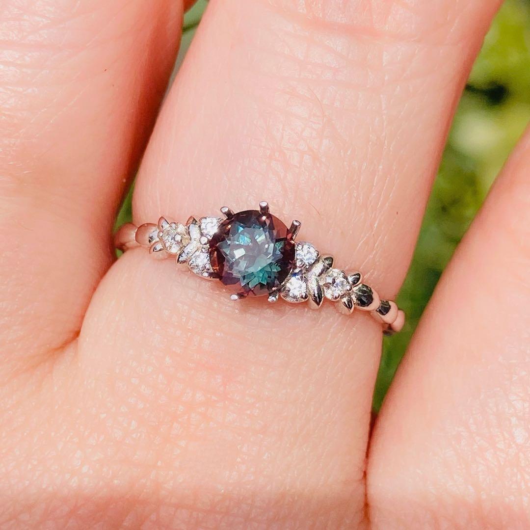 天然石　カラーチェンジアンデシン　天然石リング　オーダーリング