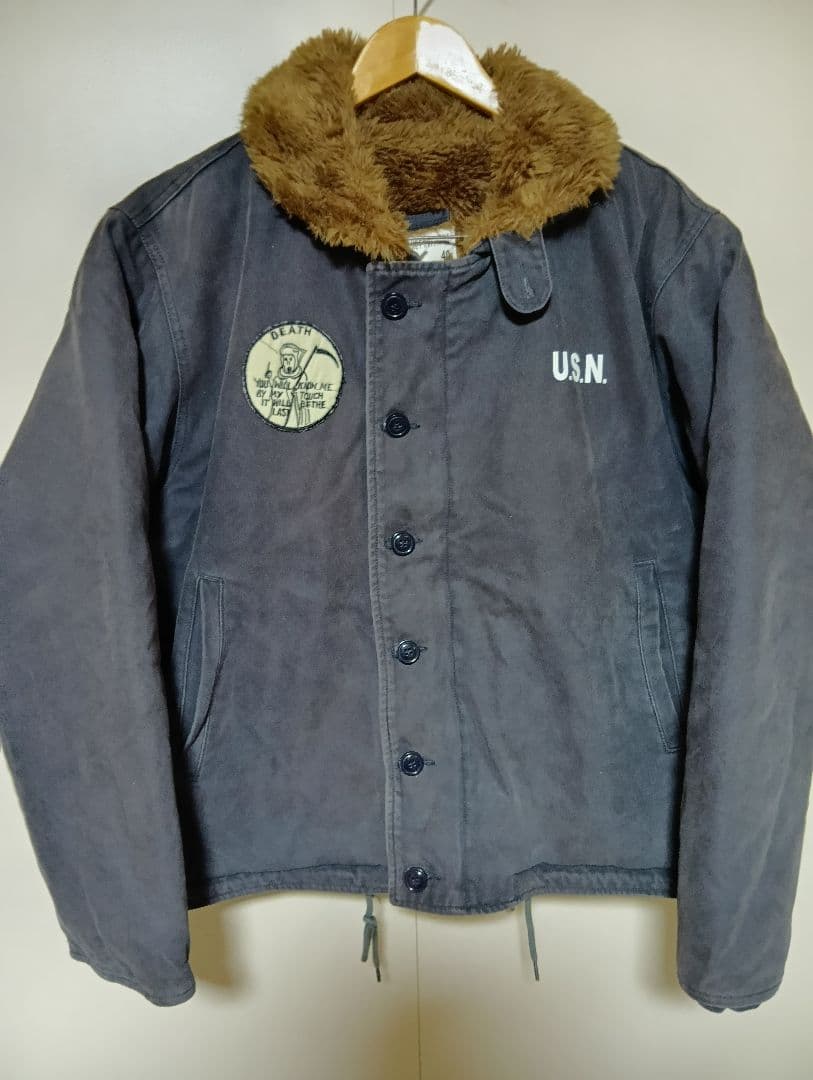 usnavy n-1 type デッキジャケット　ネイビー　フェード
