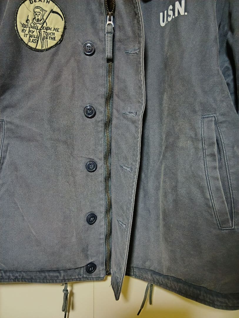 usnavy n-1 type デッキジャケット　ネイビー　フェード