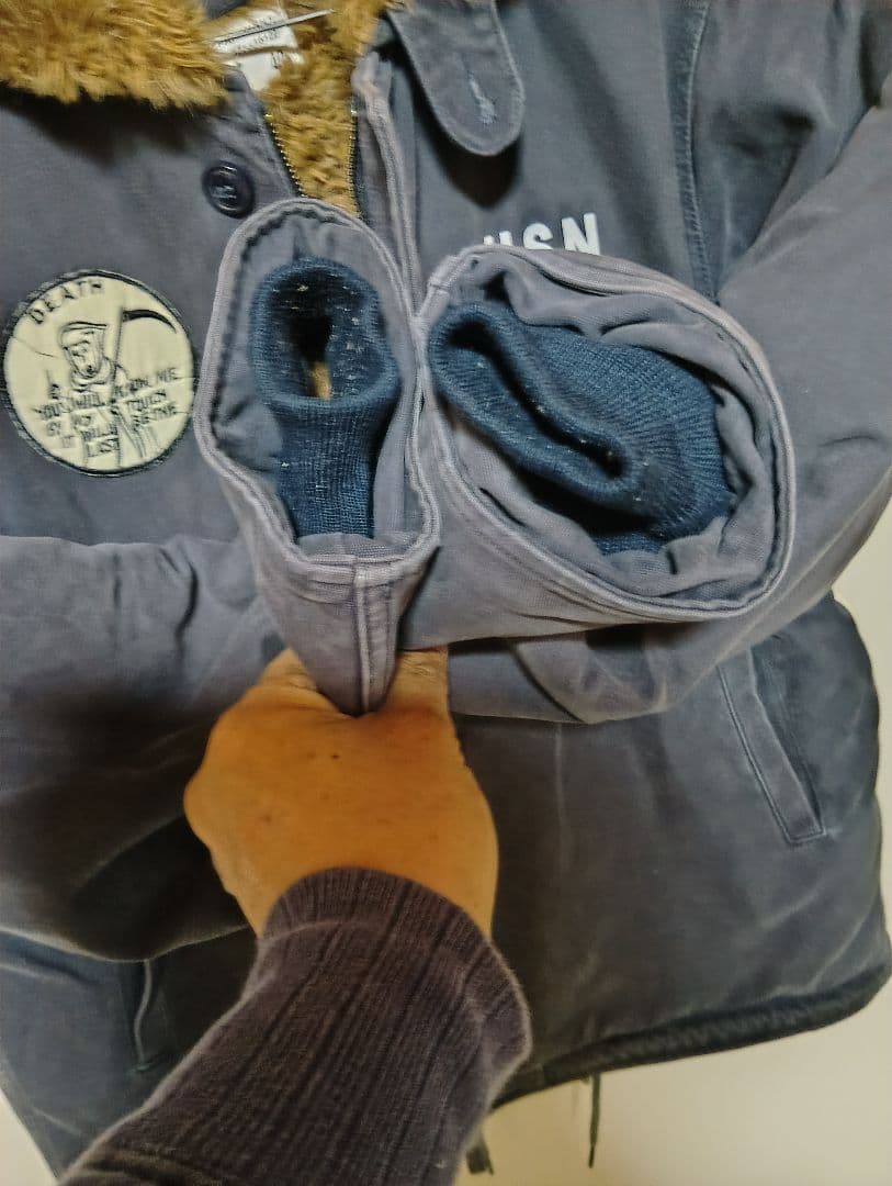 usnavy n-1 type デッキジャケット　ネイビー　フェード