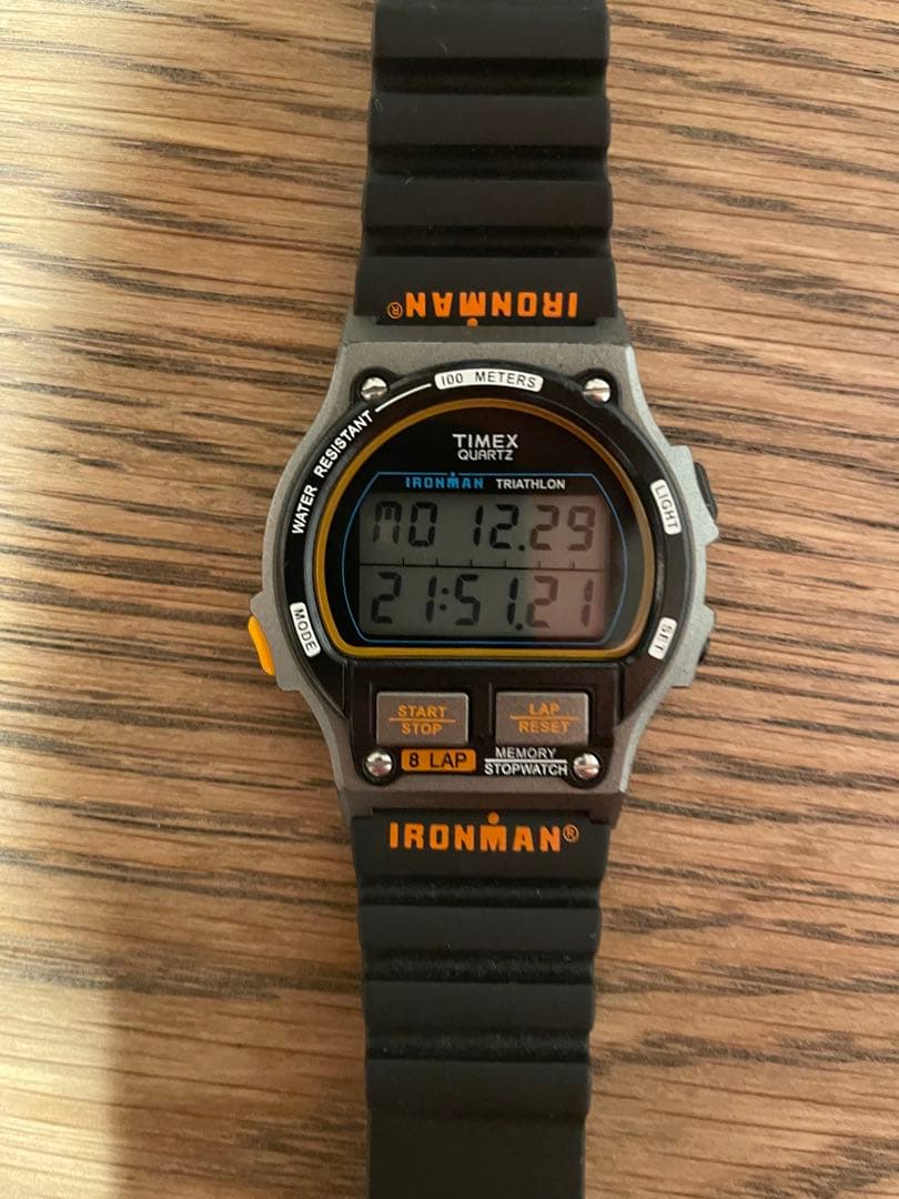 TIMEX IRONMAN デジタル腕時計 ブラック 8lap