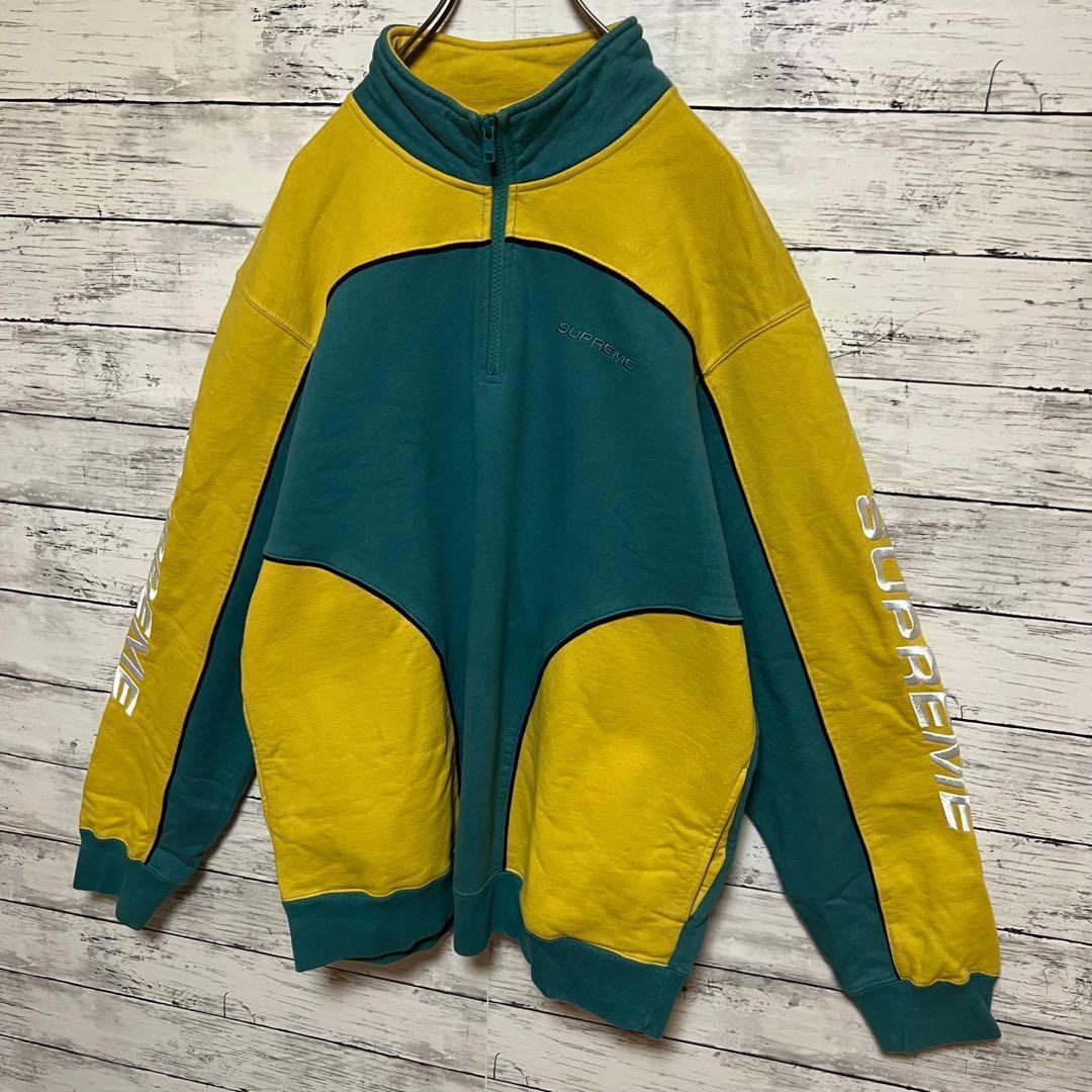 2015【入手困難】シュプリーム♤刺繍ビッグロゴハーフジップスウェット　即完売品