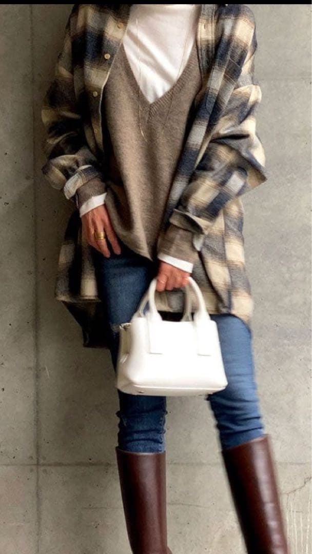 クチュールドアダム　フランネルオンブレーシャツ菊池京子