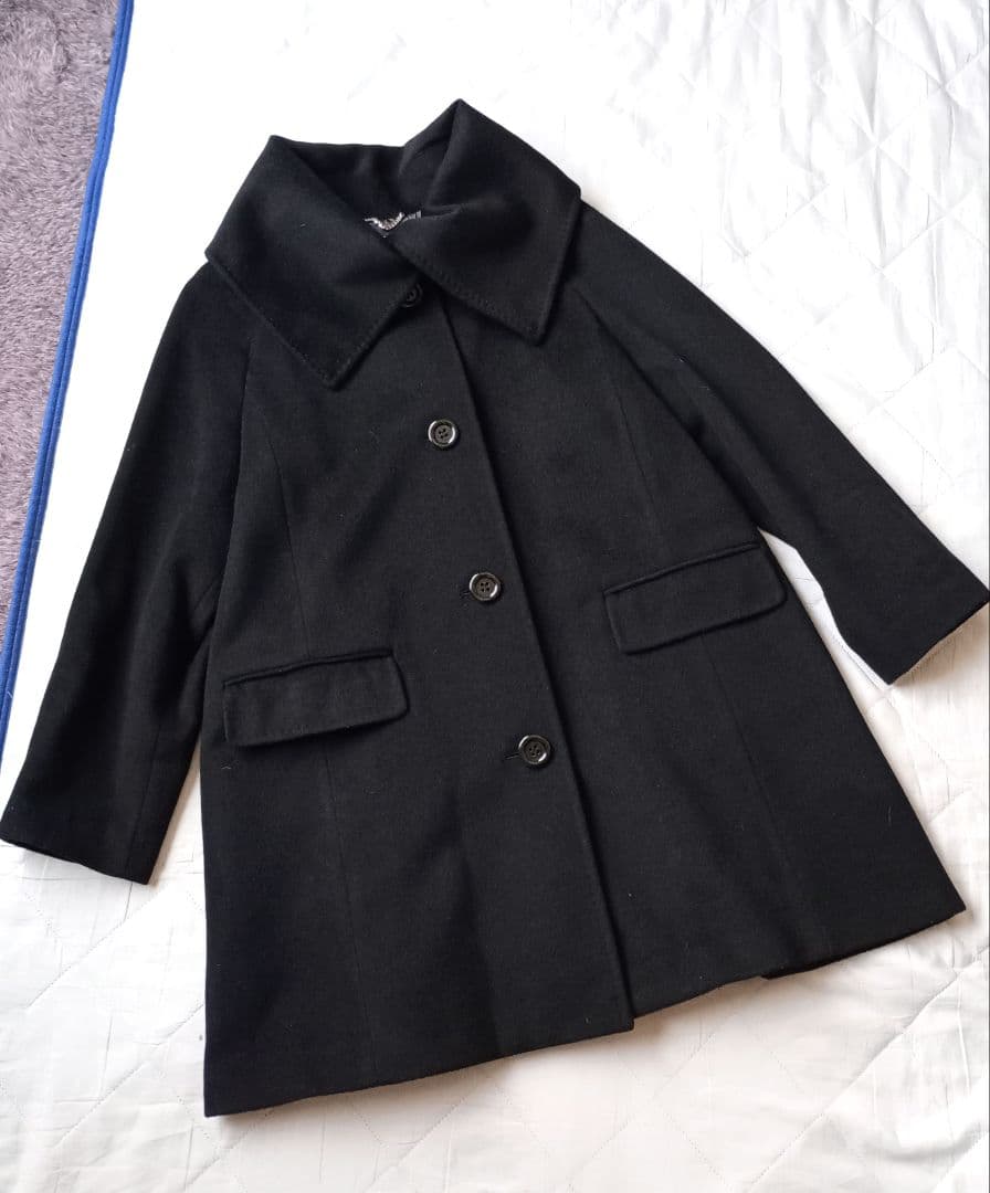 極美品　UNTITLED　ショールカラーコート　カシミヤ混　フォーマル　ゆったり