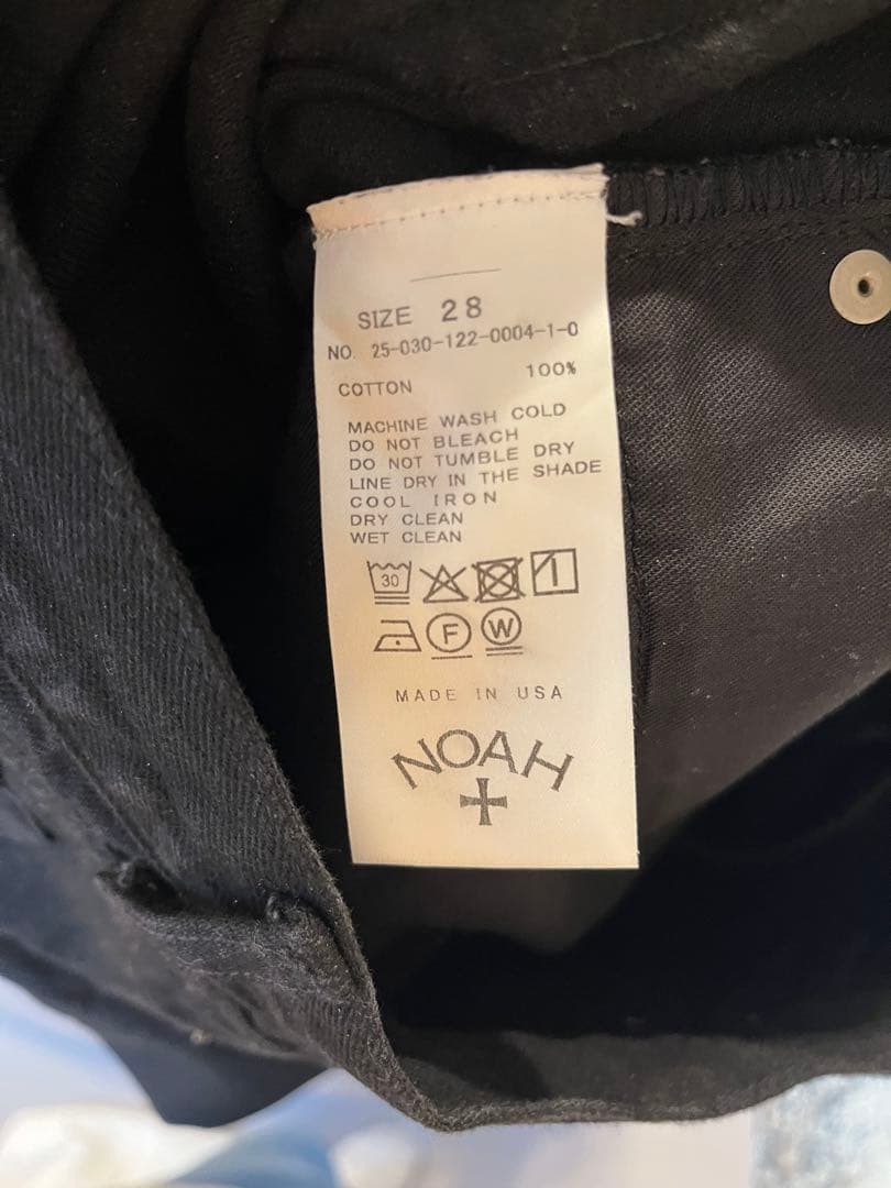 【NOAH】ブラックデニム　25ss