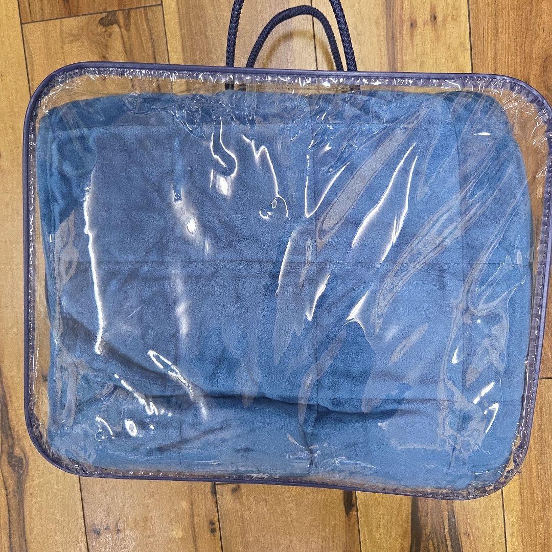 美品 ハグラビ hugravi 加重ブランケット ブルー