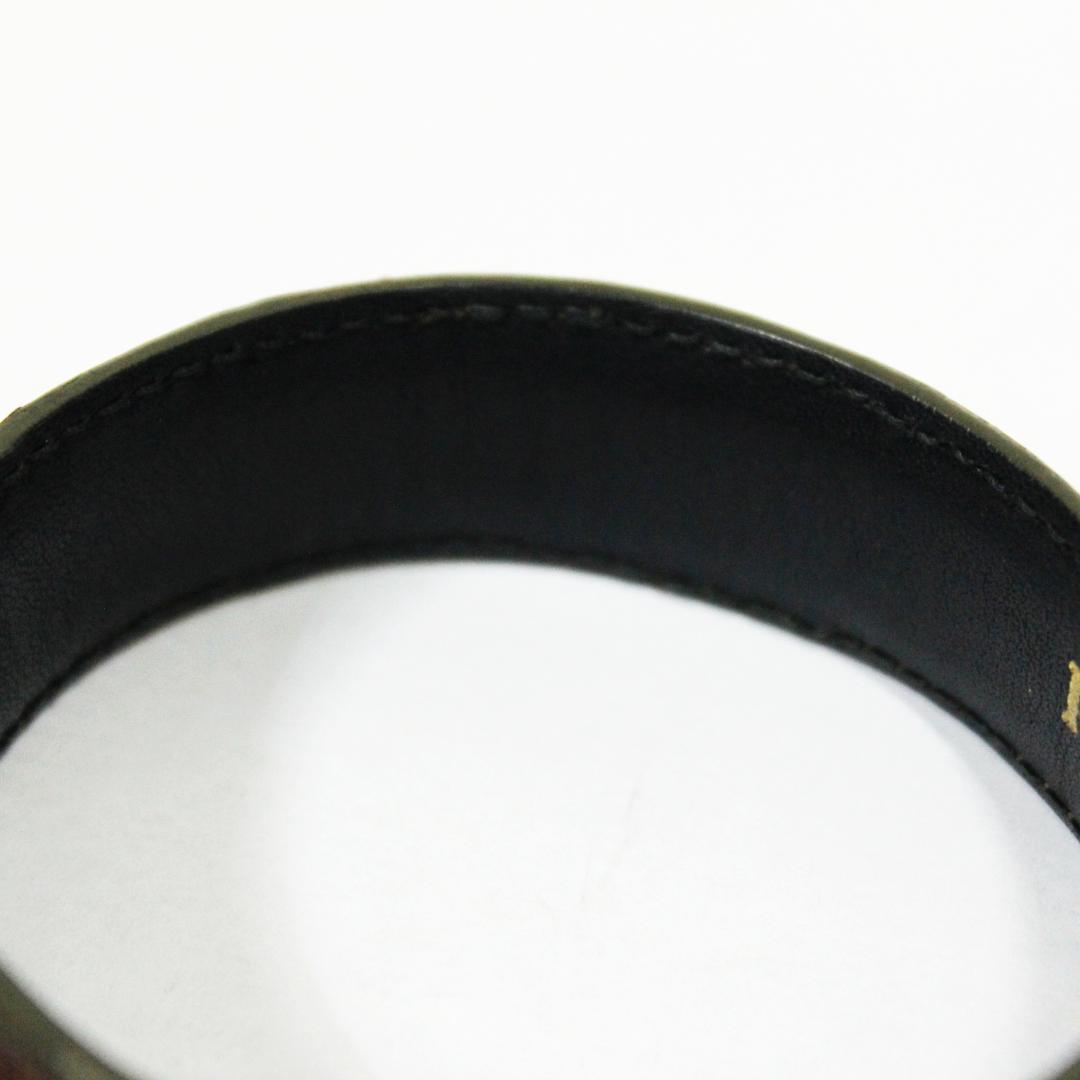 激レア 美品 プラダ ブレスレット パイソン本革 バングル ブラウン PRADA