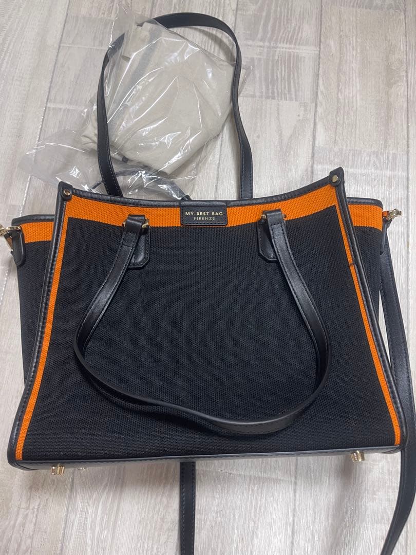 MY BEST BAG ブラックオレンジ トートバッグ