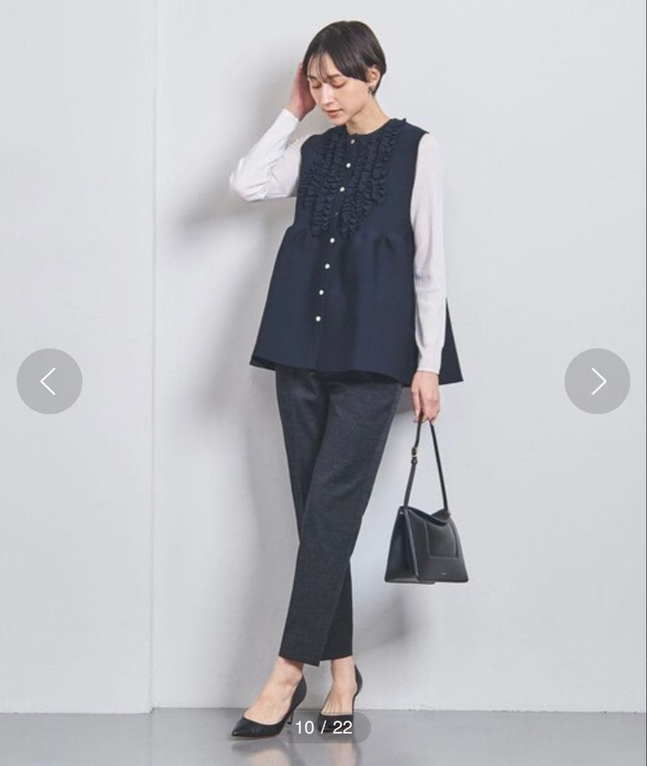 ユナイテッドアローズ　ミニフリル　ニットベスト