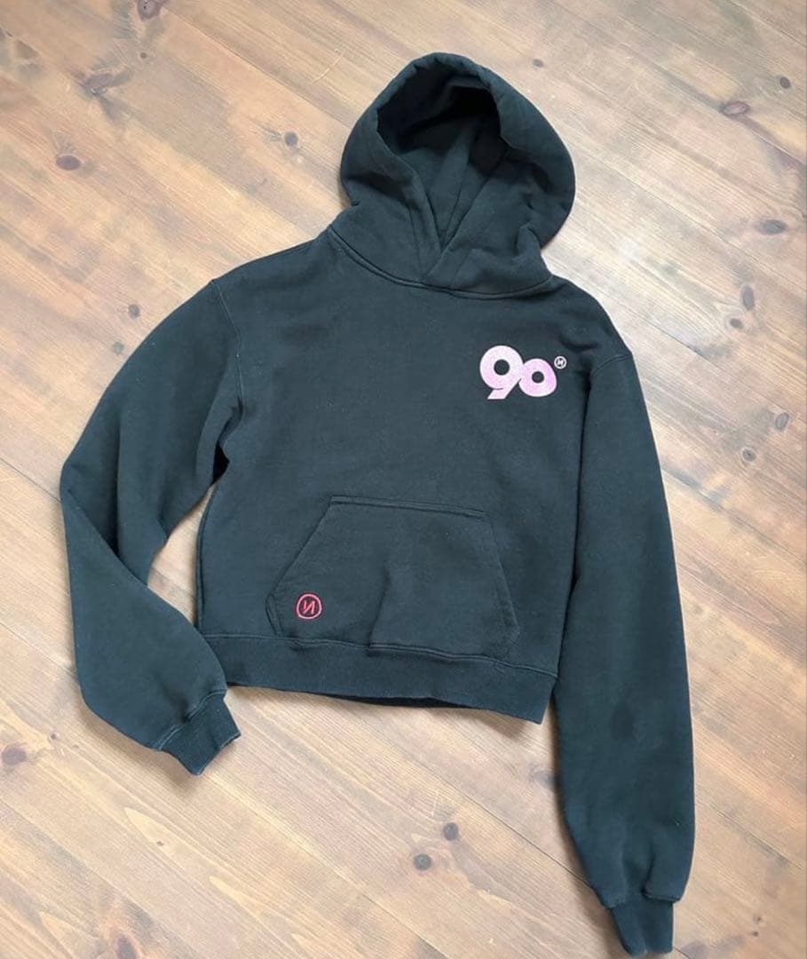 9090 Logo Original Cropped Hoodie 【girl】
