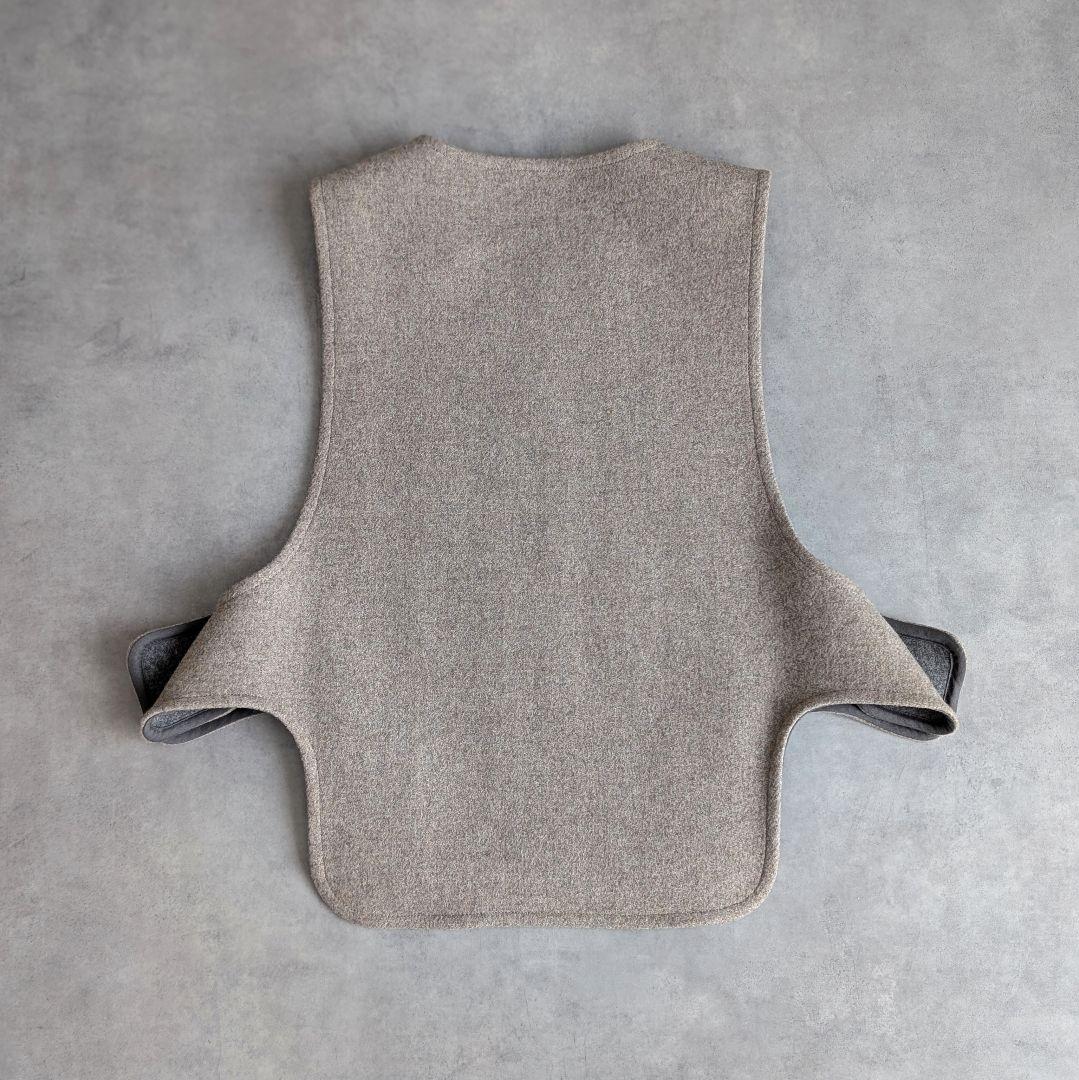 ENFOLD メルトンショートベスト エンフォルド ベージュ モカ ウール