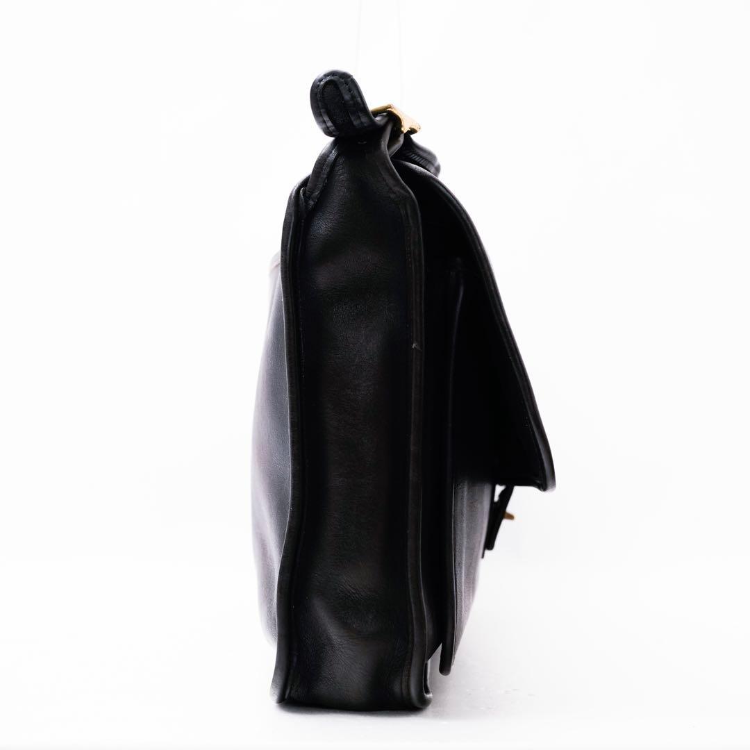 バッグ COACH Vintage Leather Black Shoulder Bag