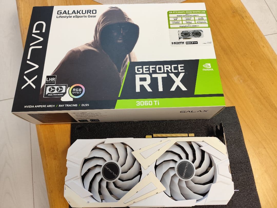 玄人志向 RTX3060Ti搭載 8GB グラフィックスボード ホワイト