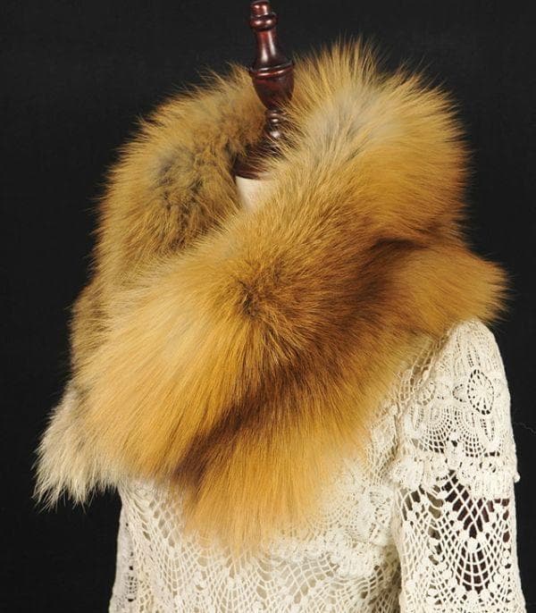 新品◆限定◆本物☆豪華レッドフォックスを両面で使ったネックウォーマー毛皮 ファー