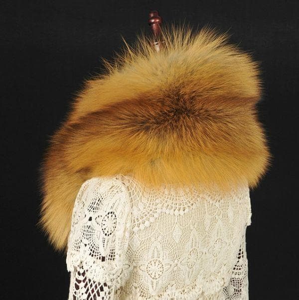 新品◆限定◆本物☆豪華レッドフォックスを両面で使ったネックウォーマー毛皮 ファー