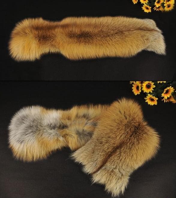 新品◆限定◆本物☆豪華レッドフォックスを両面で使ったネックウォーマー毛皮 ファー