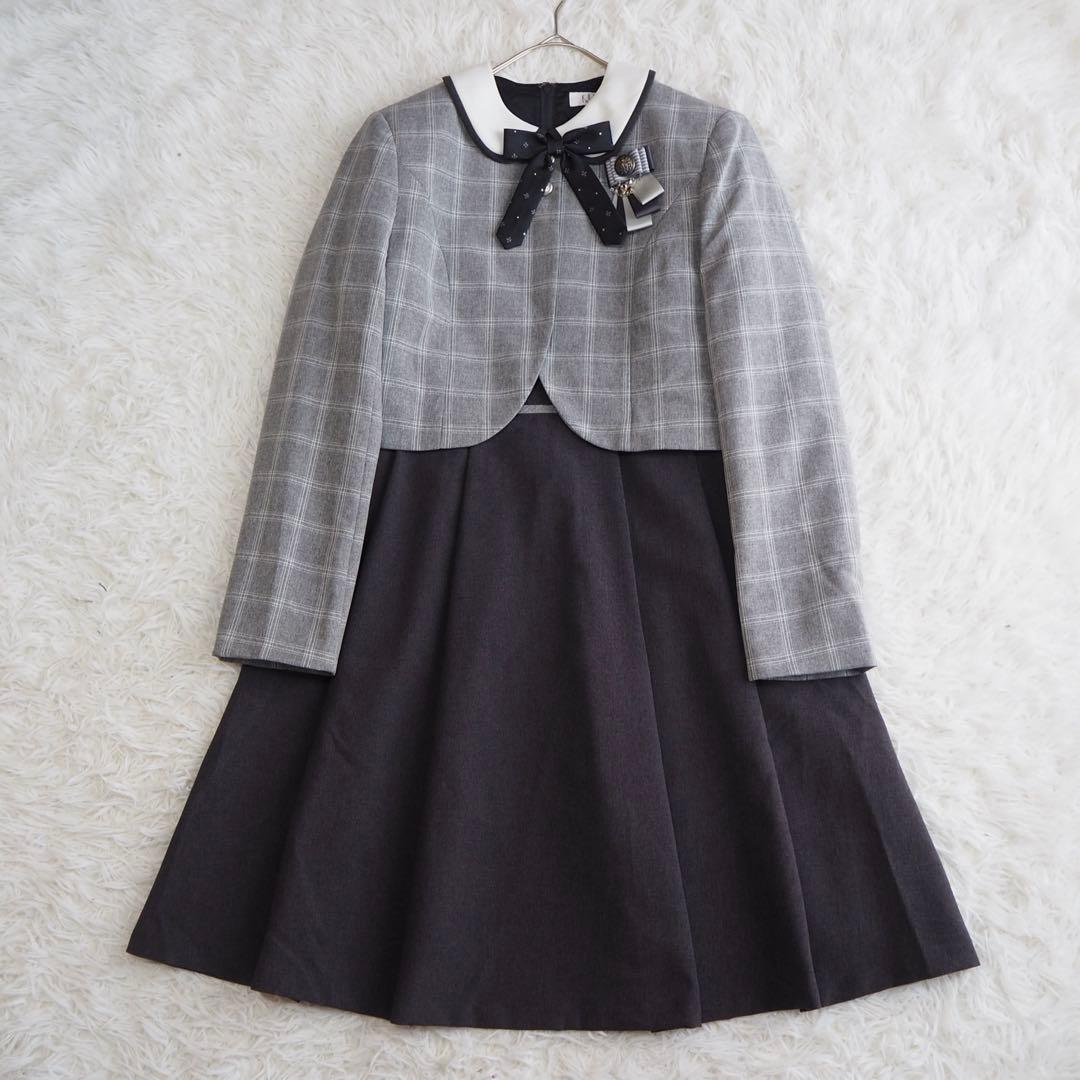 美品 エルアンノアール キッズフォーマルスーツ4点セット 女の子 卒業式 卒服