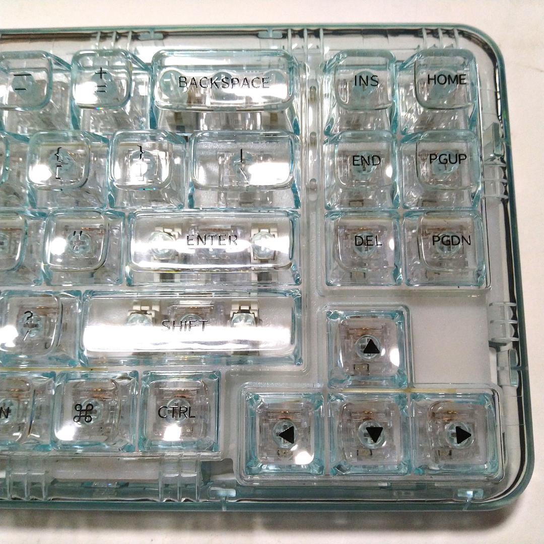 YUNZII X71 キーボード ライトブルー クリスタルアイス軸