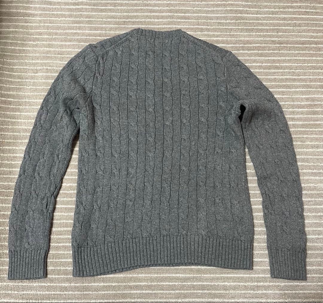 ポロラルフローレン　ケーブルニットセーター Sサイズ　グレー
