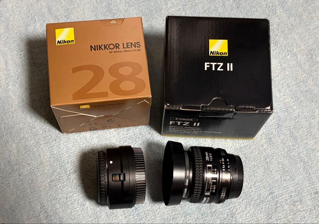 AI AF Nikkor 28mm F2.8D、FTZⅡセット