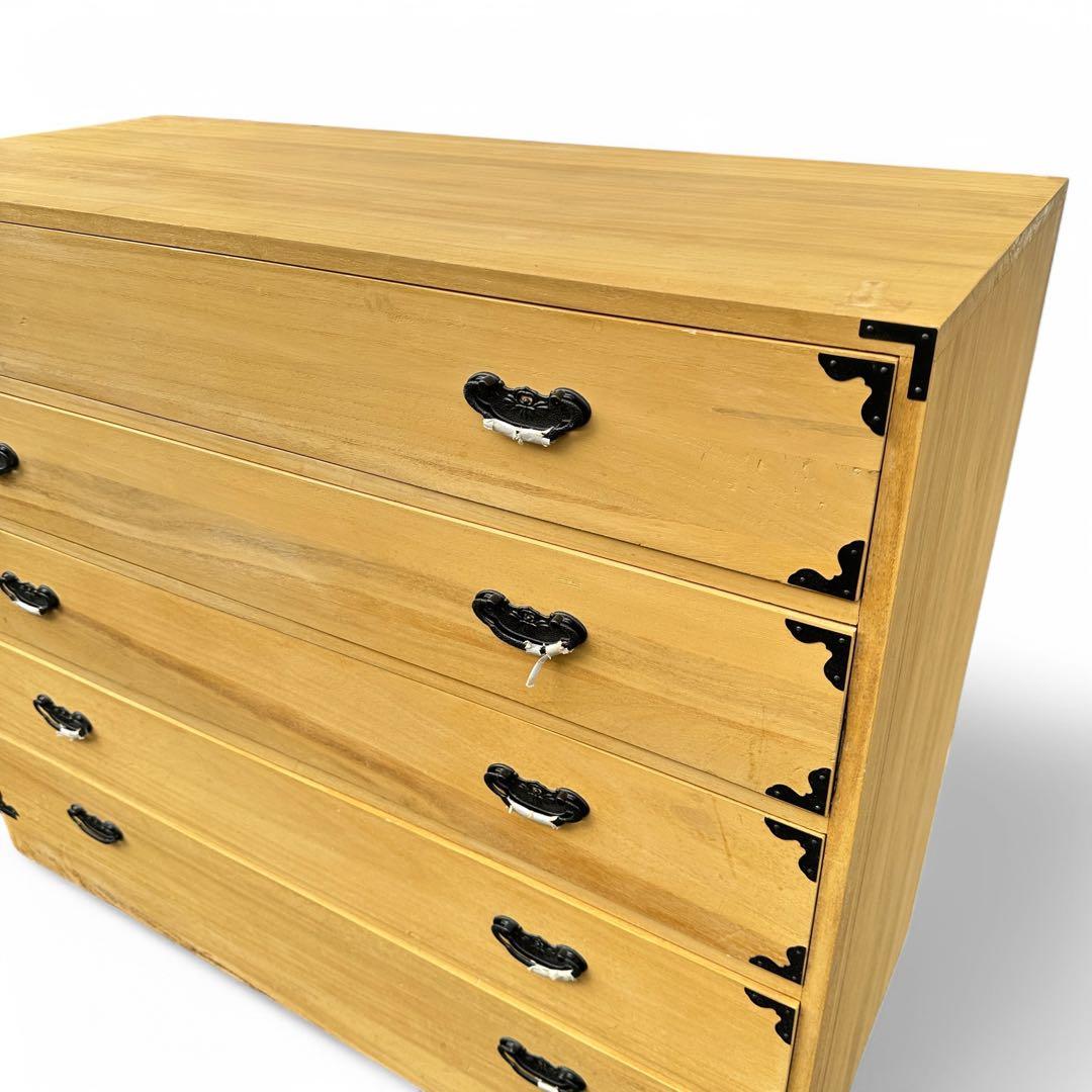 高級 桐箪笥 5段 とのこ仕上げ 砥の粉 衣装タンス 着物 収納