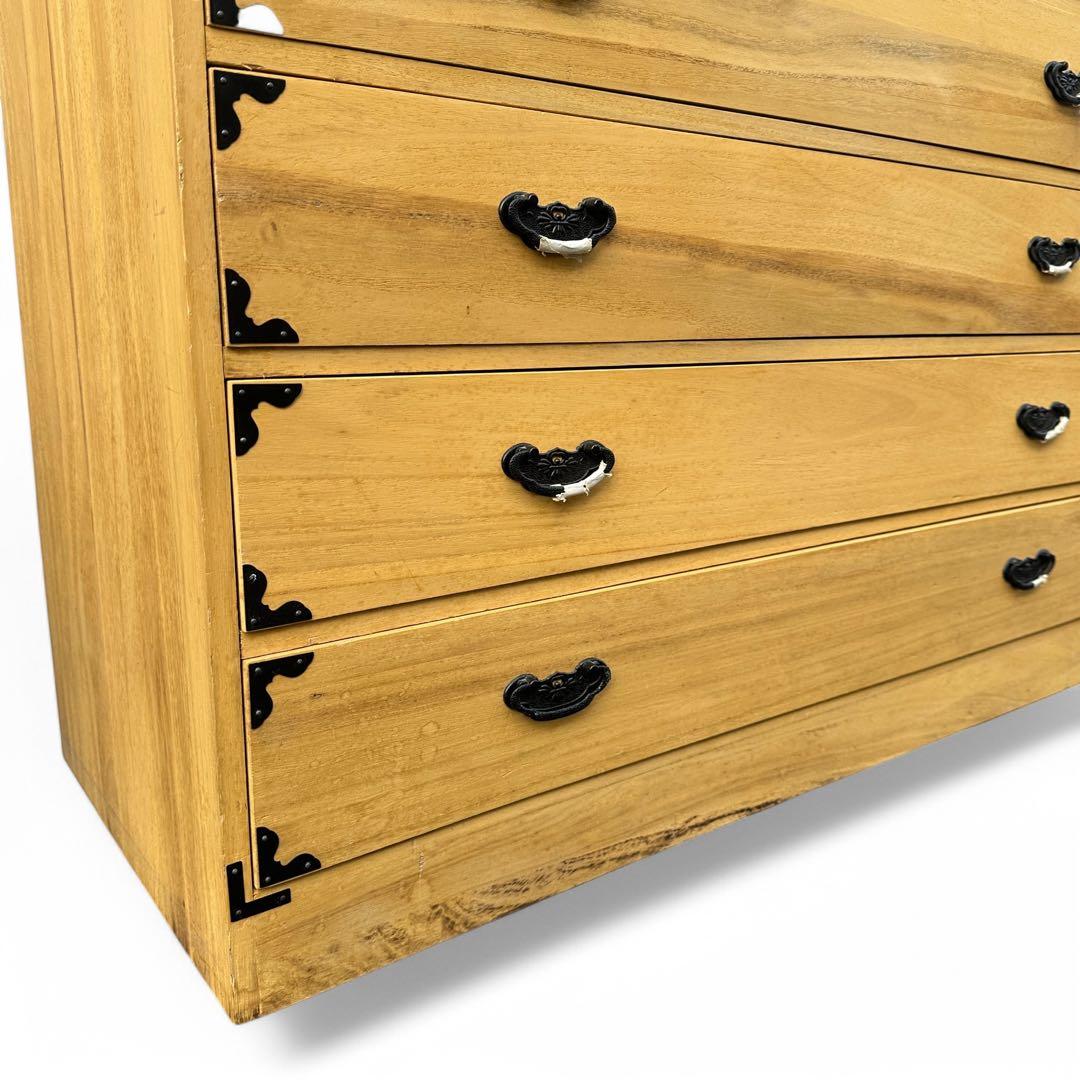 高級 桐箪笥 5段 とのこ仕上げ 砥の粉 衣装タンス 着物 収納