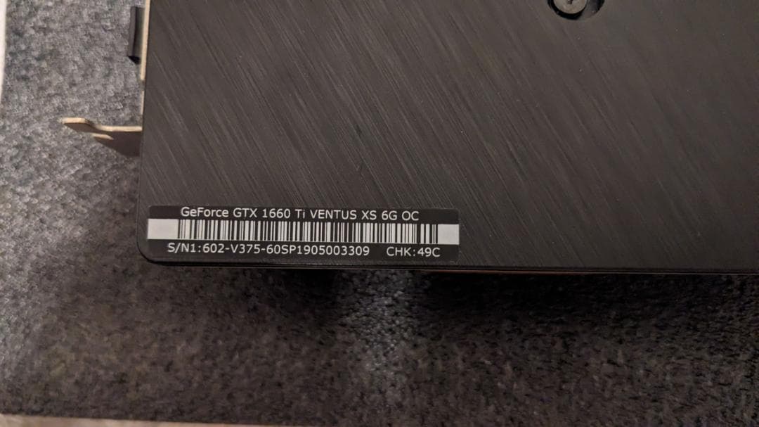 MSI GTX 1660 Ti VENTUS XS 6G OCグラフィックボード