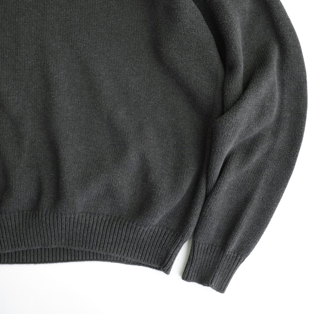 CROFT&BARROW 90s クルーネックコットンニット チャコール XL.