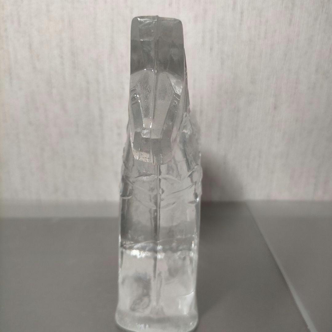 ひなすけ スウェーデン製 クリアガラス馬のオブジェ