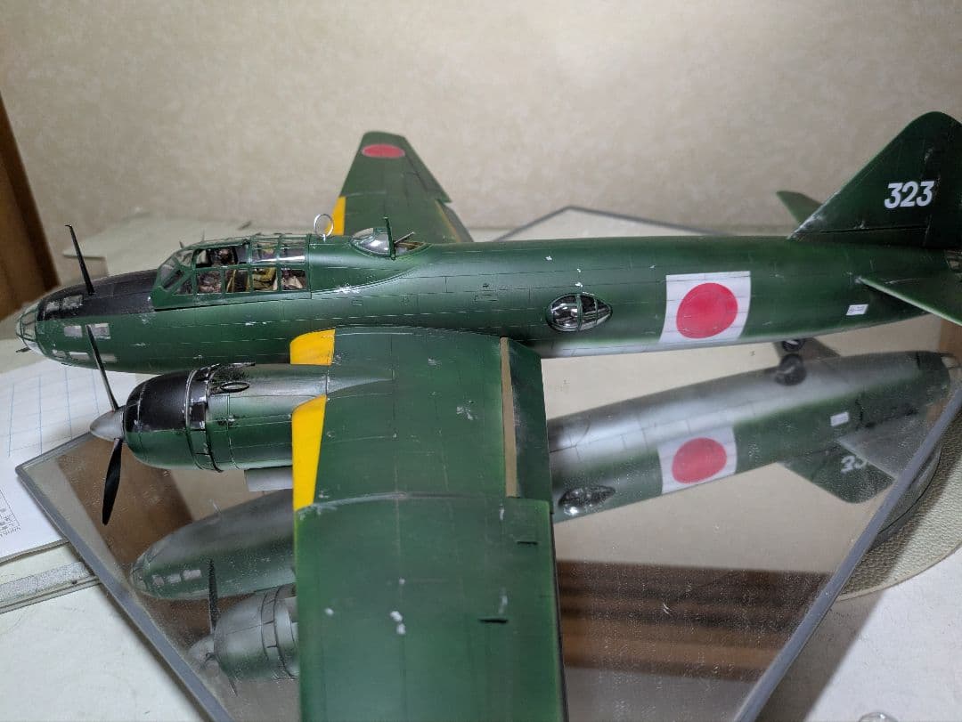 プロペラ回ります。タミヤ1/48完成品『一式陸攻11型』山本長官搭乗機