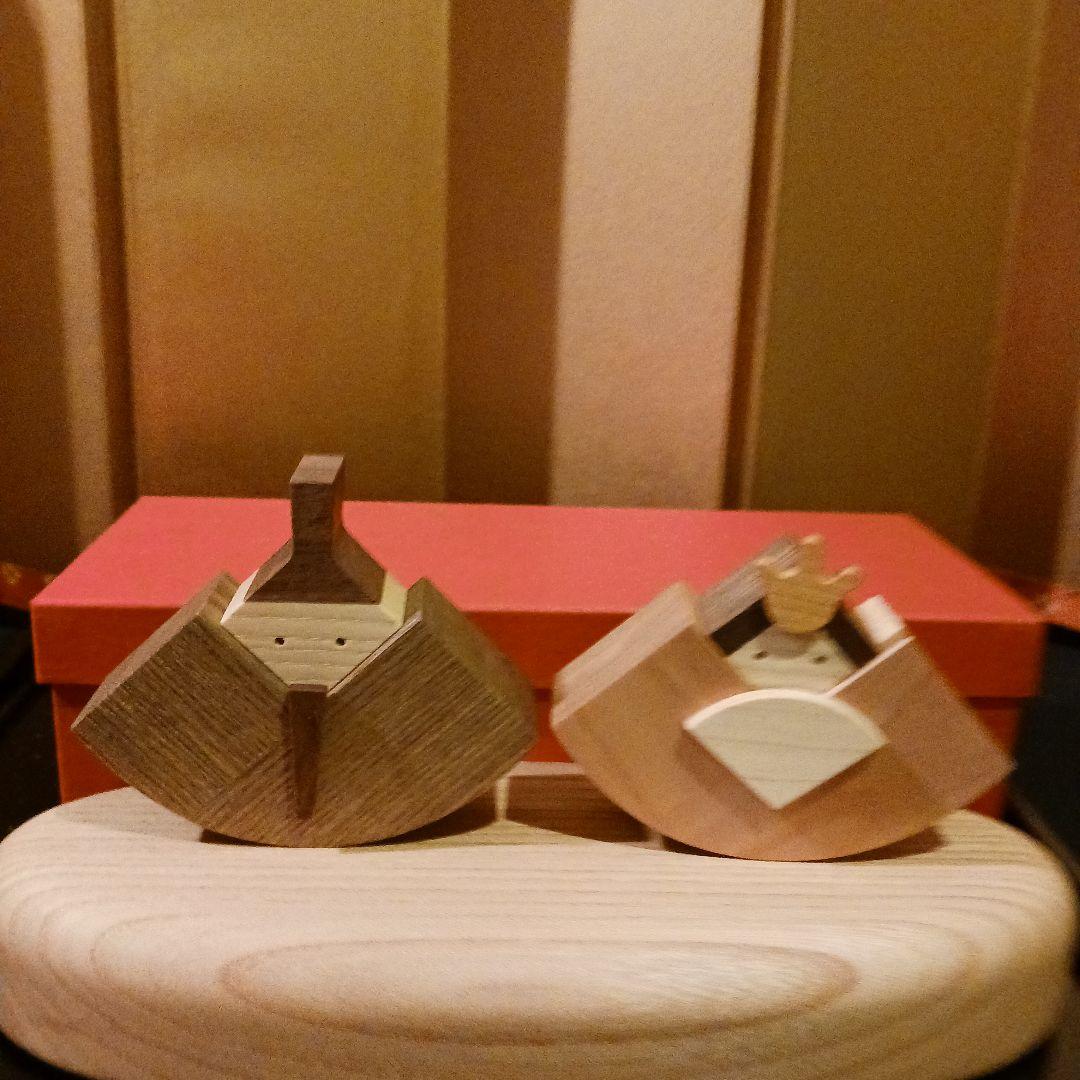 激レア 木製 雛飾り 雛人形 森林工芸館