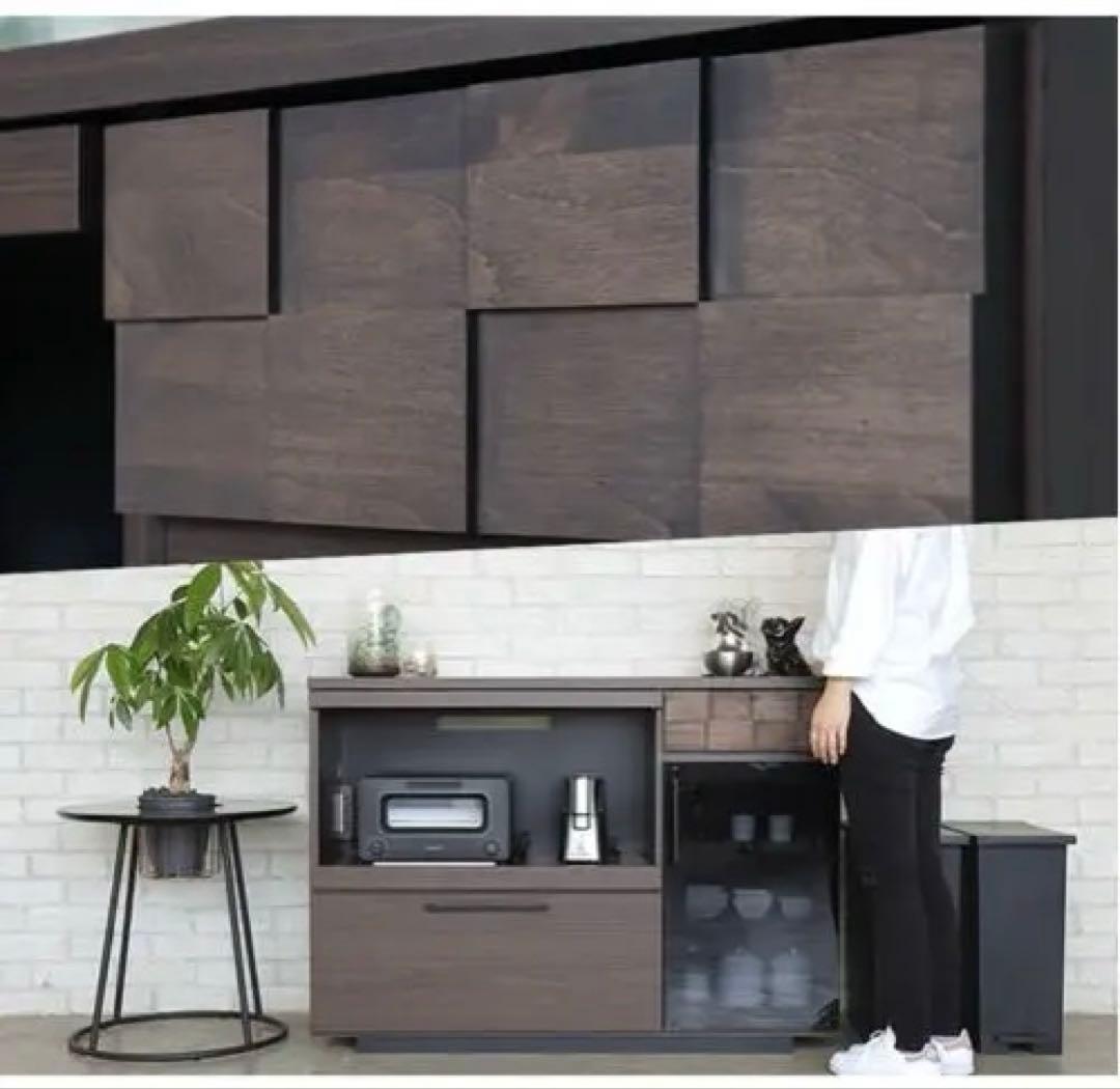 COLK 120 COUNTER ダークブラウン 食器棚