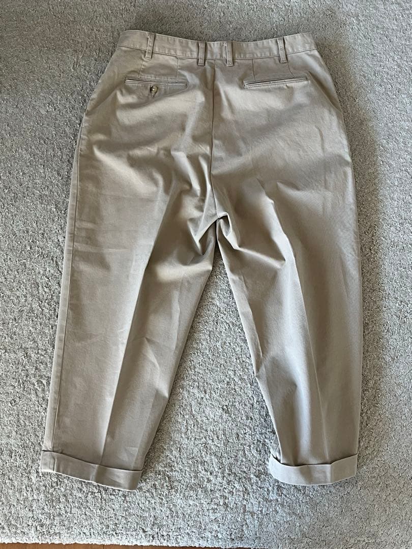 〈百名品〉美品 ビームスプラス Beams Plus 2プリーツチノパンツ XL