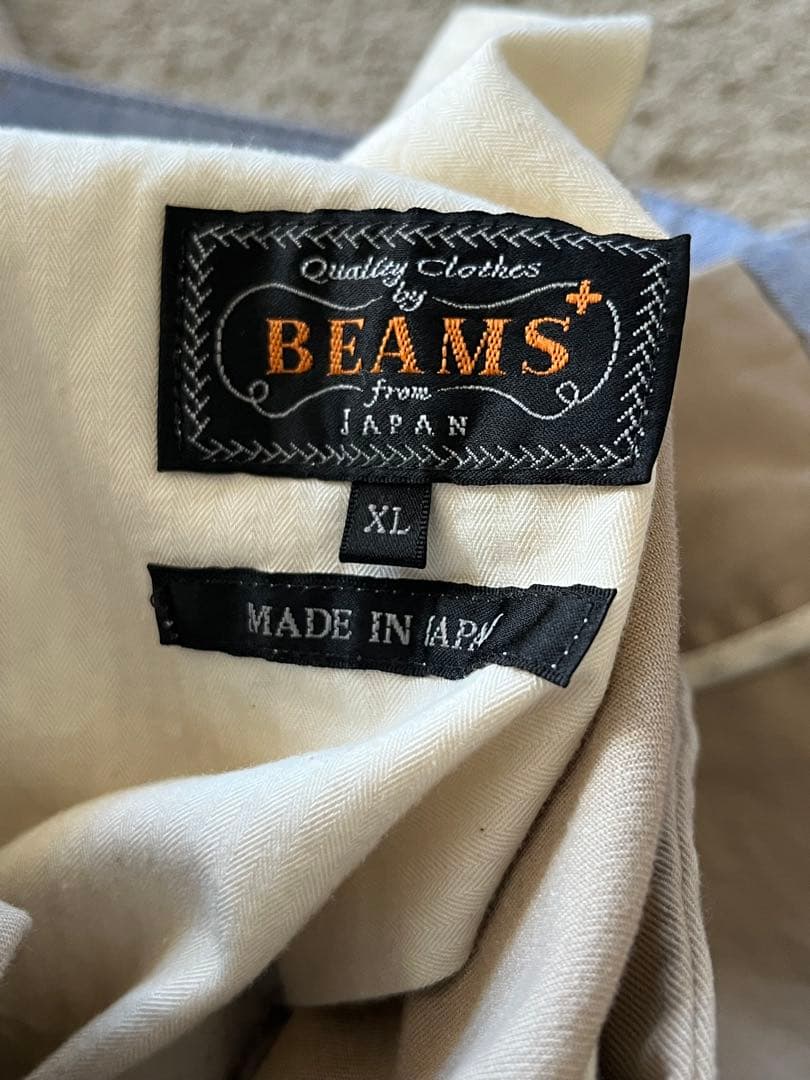 〈百名品〉美品 ビームスプラス Beams Plus 2プリーツチノパンツ XL