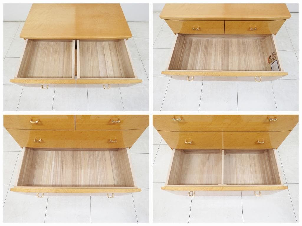 ノンナ様 高級■松岡家具■バーズアイメープル チェスト■箪笥 タンス ■IDC②