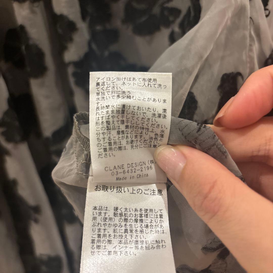 【美品】CLANE FLOW FLOWER JACQUARD TOPS