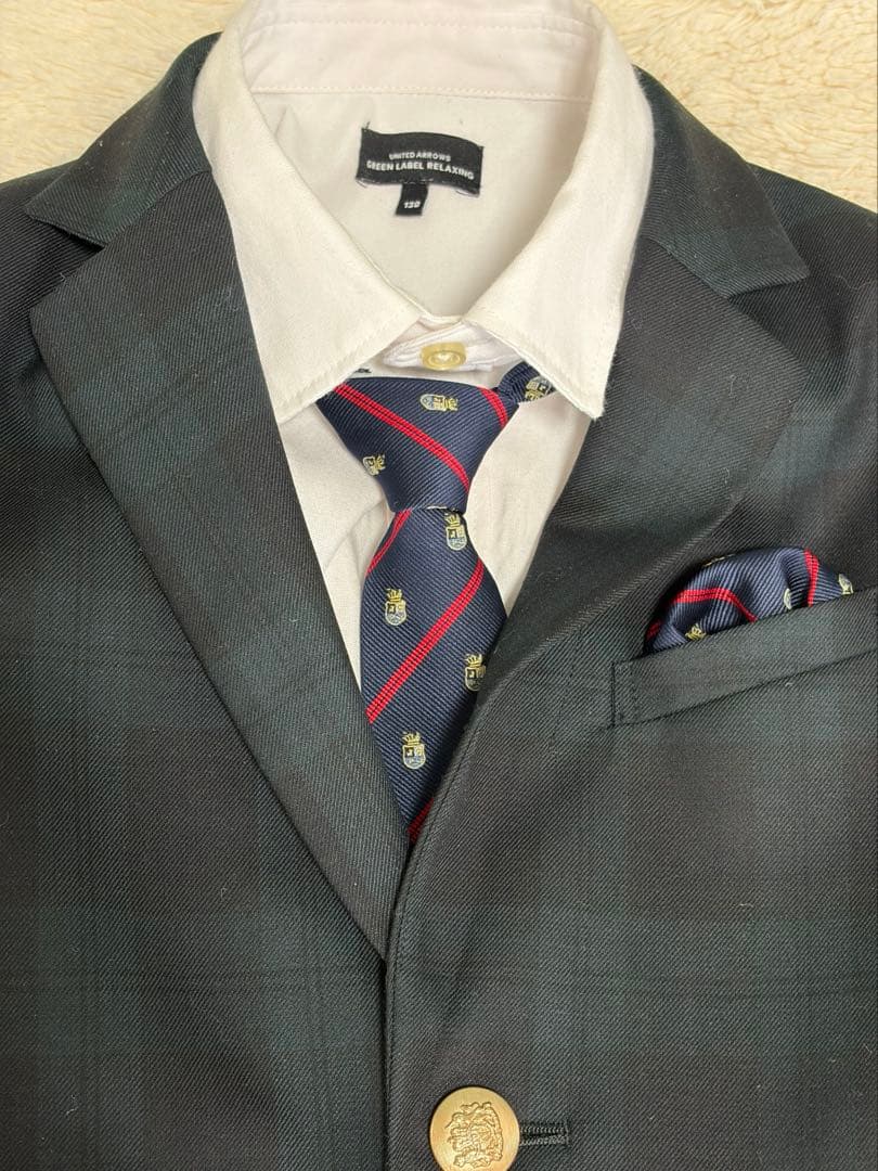 グリーンレーベル　ジャケット　パンツ　シャツ 130cm 入学式用